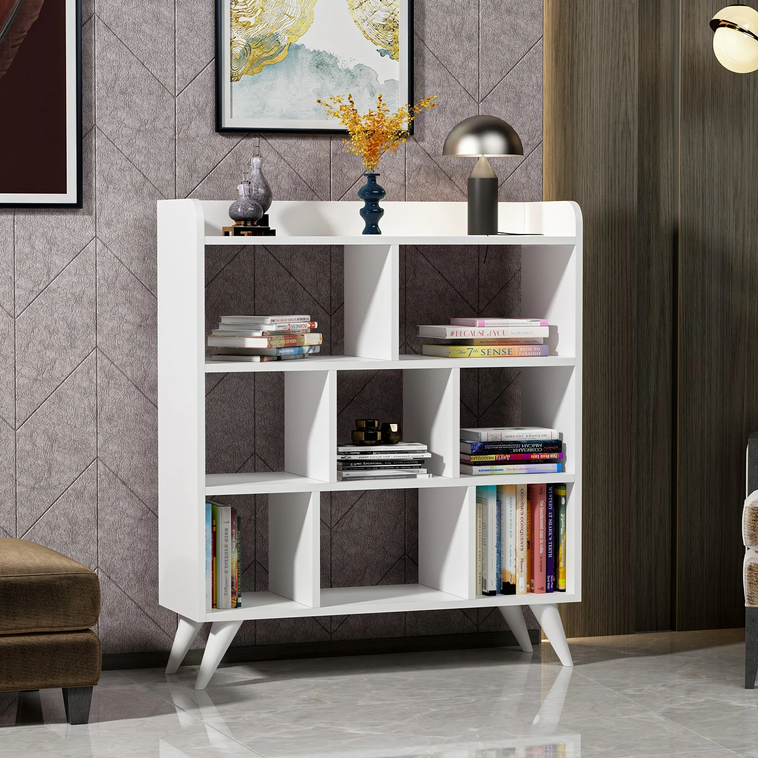 Knjižna polica Florida Hanah Home, bela