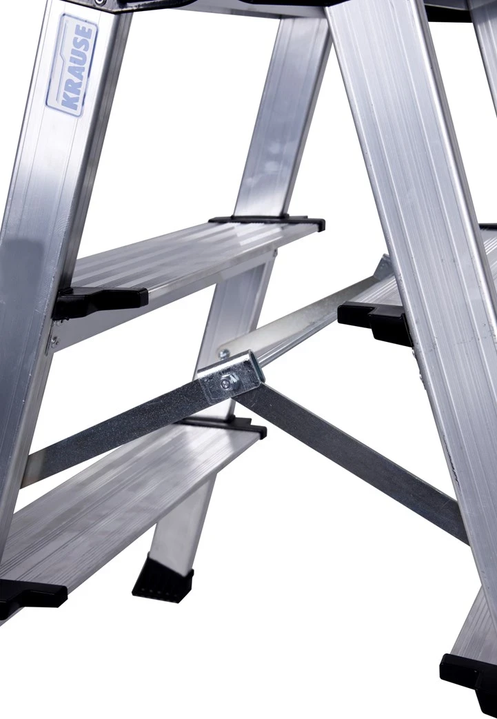 Delovna lestev Krause, 3-nivojska, srebrna