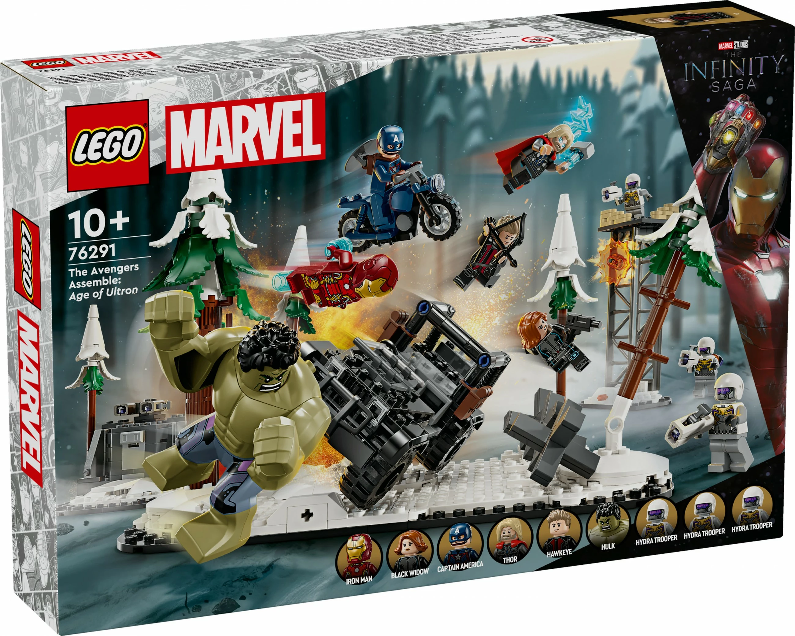 Set za sestavljanje Avengers Assemble: Age of Ultron, LEGO Marvel 76291, 613 kosov, večbarven