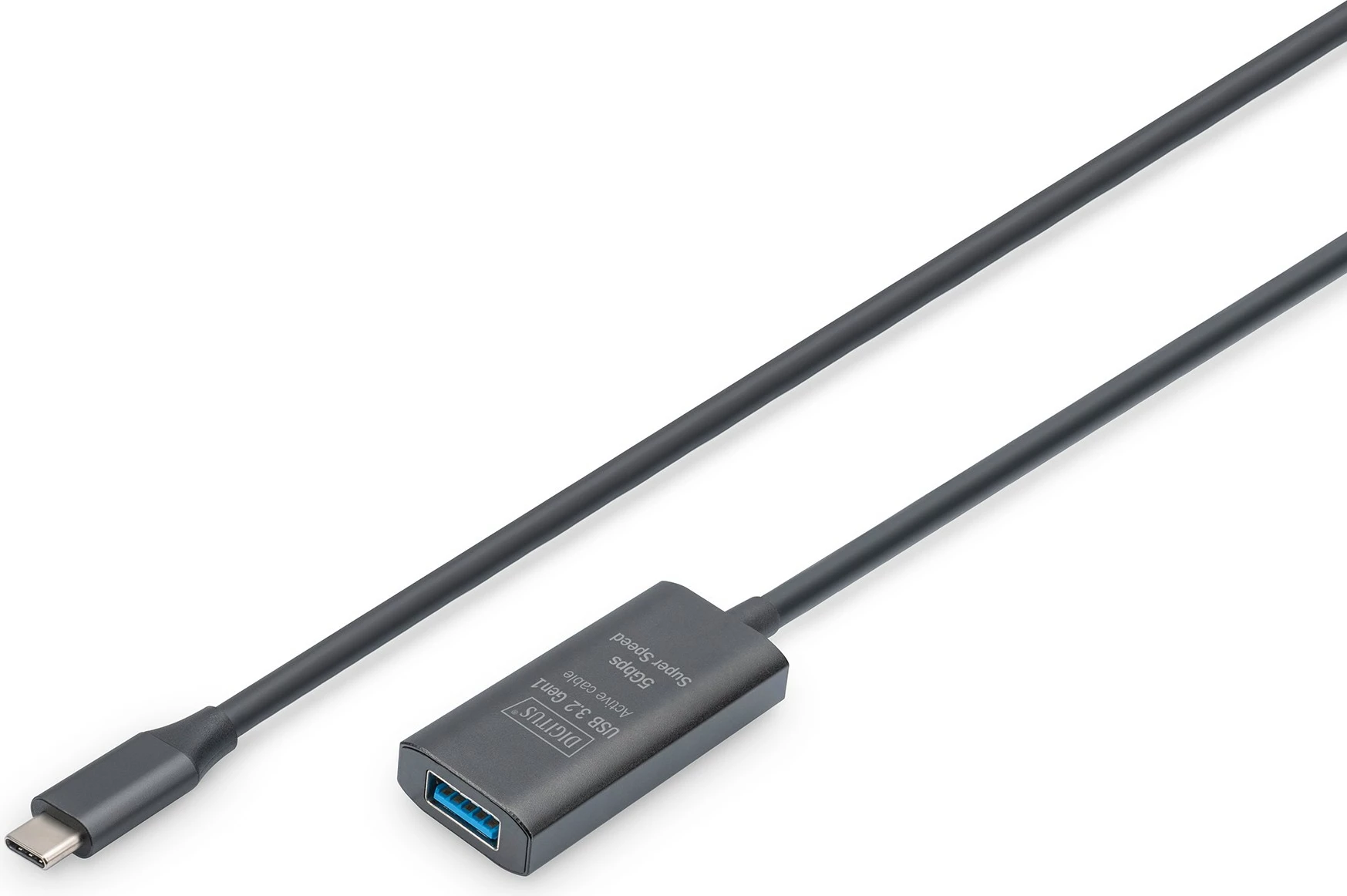 Podaljšek kabla USB-C na USB-A Digitus 5 m, črn