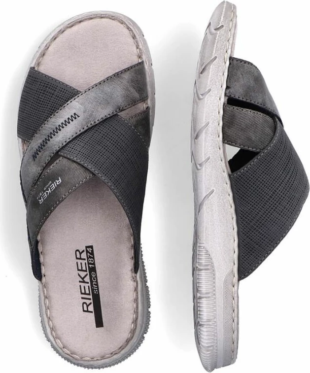 Natikači Rieker, moški, sivi