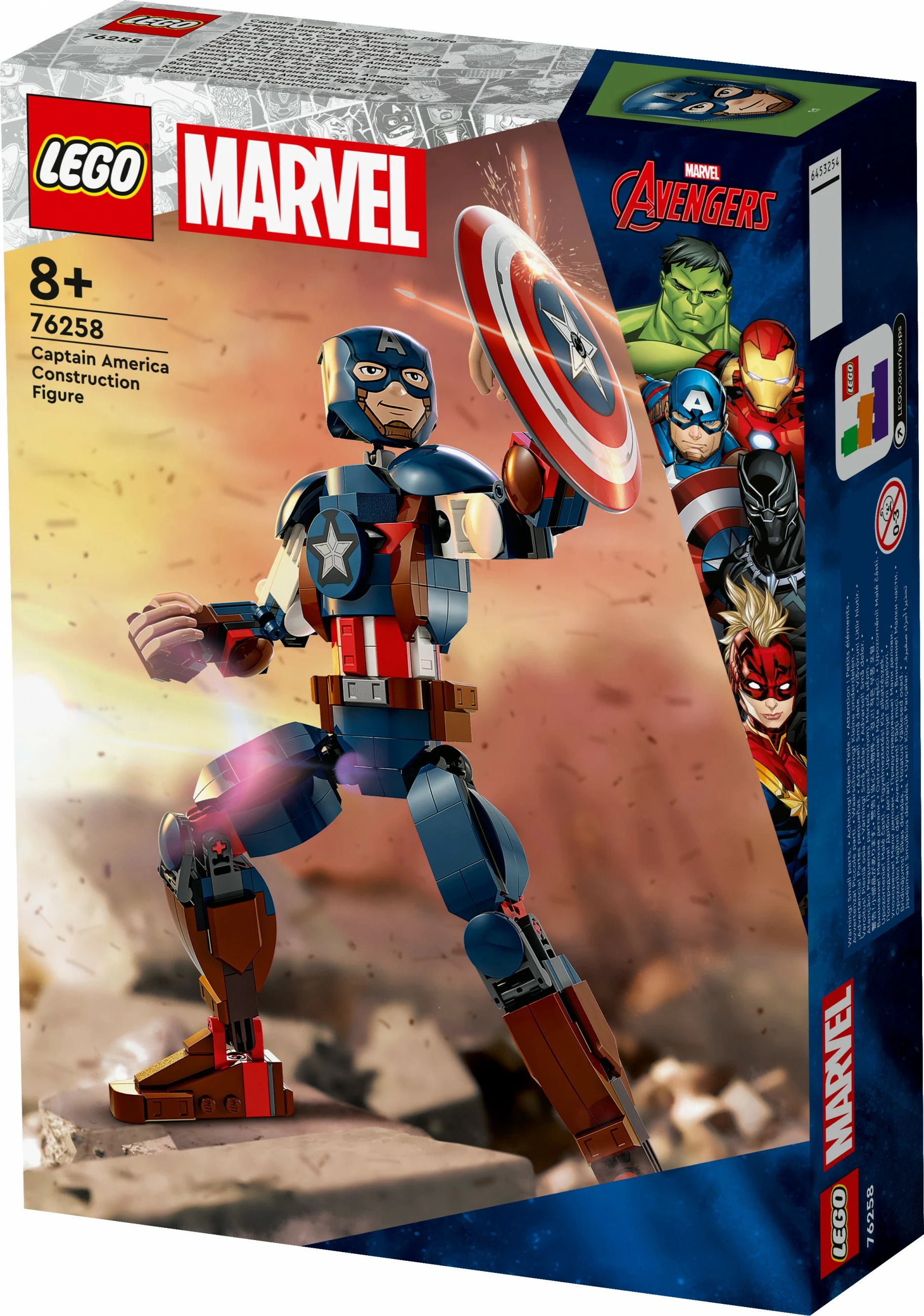Figura Captain America iz seta LEGO Marvel Super Heroes, 310 kosov, večbarvno