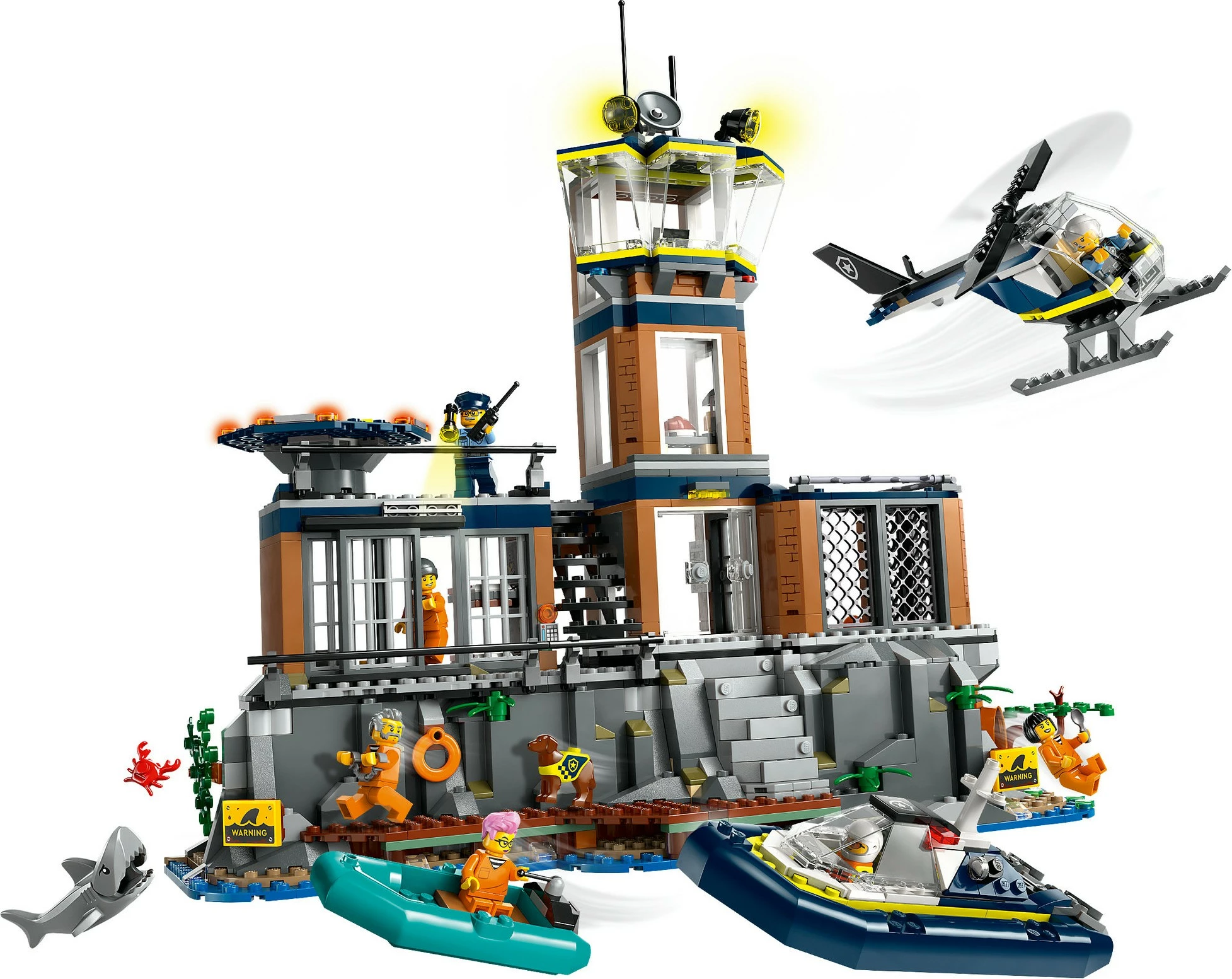 Gradbeni komplet Policijski zaporniški otok LEGO 60419, 980 kosov, večbarven