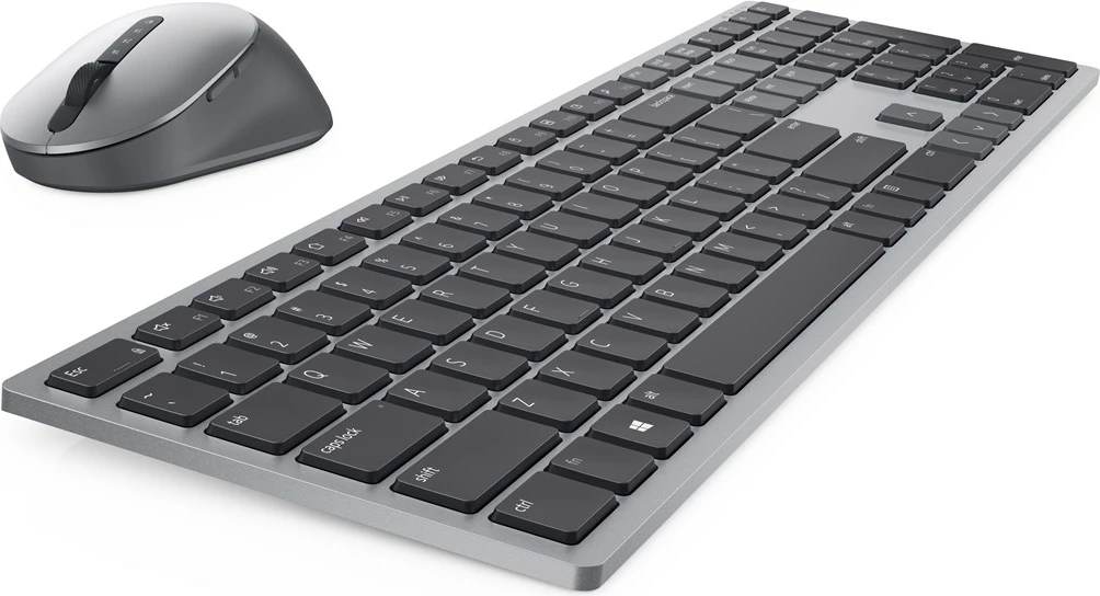 Set tipkovnice in miške Dell KM7321W, RF brezžični + Bluetooth, QWERTY US International, titan siva