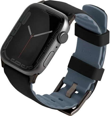 Silikonski pašček za Apple Watch UNIQ Linus, 42/44/45mm, črn