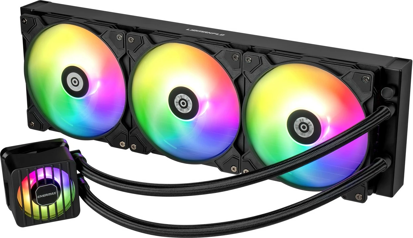 Vodna hladilna naprava, 420 mm, RGB, črna Enermax LIQMAXFLO ELC-LMF420T-ARGB