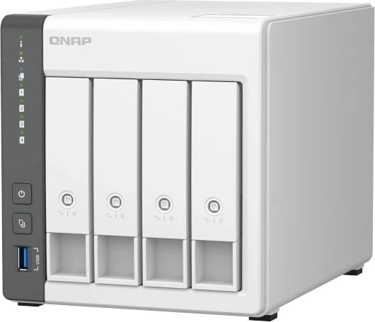 NAS QNAP TS-433, 4GB RAM, 4 diske, bel