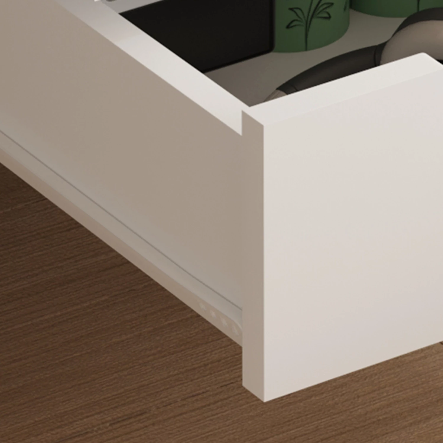 Nočna omarica DINKL FH2472.04 melamin-2 predala v sonoma-beli 29,7x29,7x45Hcm