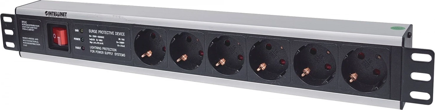 PDU za razdeljevanje energije Intellinet, 19'', 1.5U, 3 m