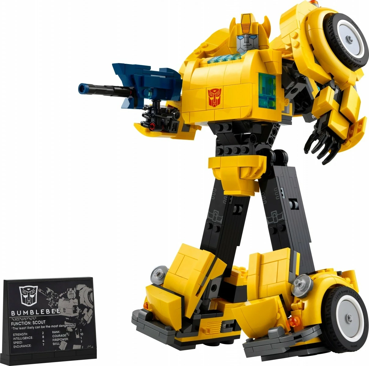 Zbirateljski gradbeni set 950 kosov LEGO Icons Transformers Bumblebee 10338, rumen