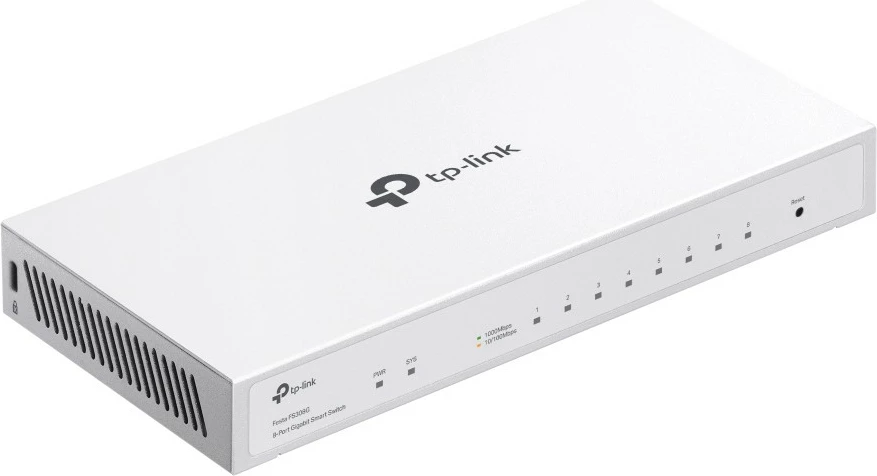 Upravljan preklopnik TP-Link Festa FS308G, L2/L2+, Gigabit Ethernet, PoE, bel
