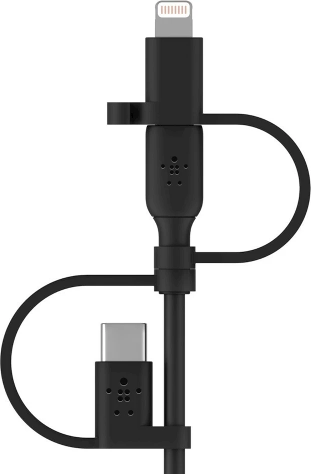 Kabel za polnjenje Belkin BOOST CHARGE, 1 m, USB A z USB C/Micro-USB B/Lightning, črn