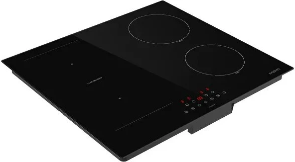 Indukcijska vgradna kuhalna plošča MPM MPM-60-IM-15, 59 cm, 4 kuhališča, črna