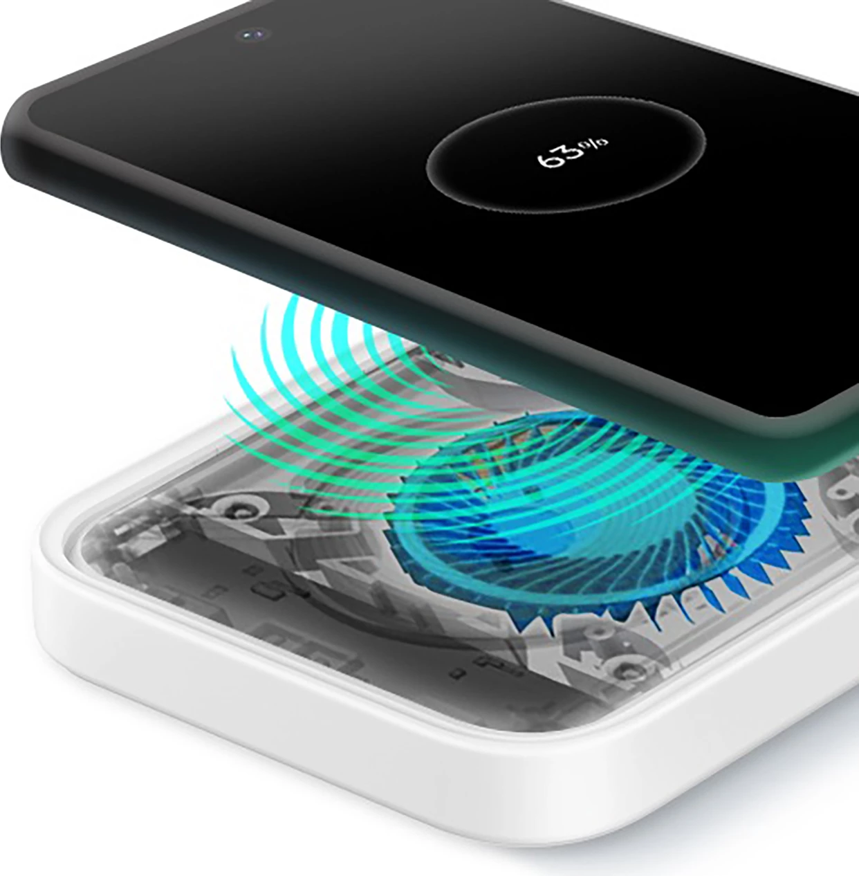 Brezžični polnilec Duo, Samsung Wireless Charger Duo EP-P5400TWEGEU, 15 W, z USB-C kablom, bel, komplet
