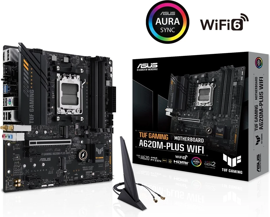 Plošča matična ASUS TUF GAMING A620M-PLUS WIFI, AMD A620, Socket AM5, micro ATX