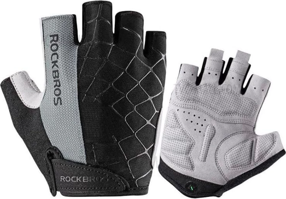 Dlančne rokavice za kolesarjenje Rockbros S109GR, L, siva