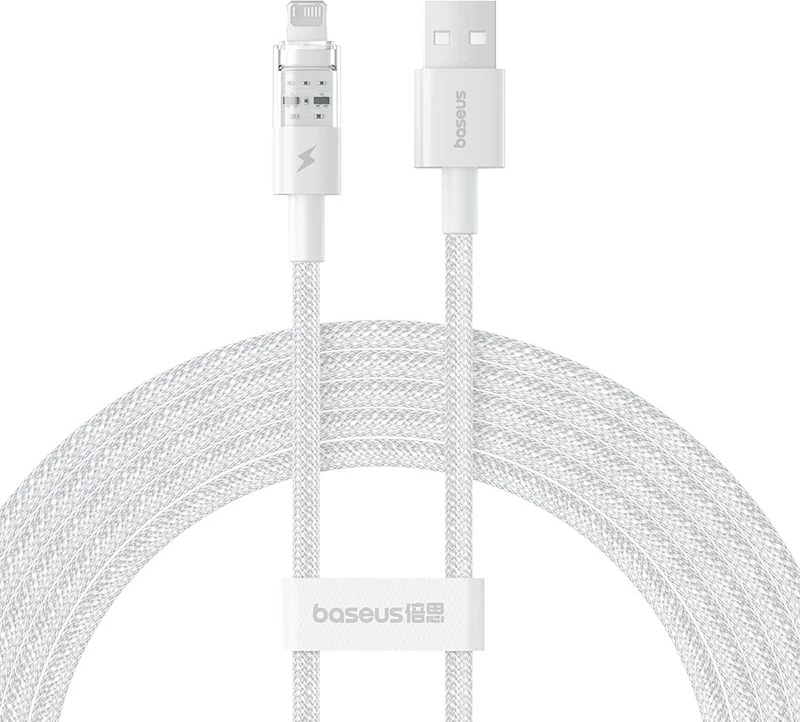 Hitri polnilni kabel Gem USB na IP Baseus, 2 m, bel