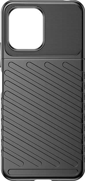 Ovitek za telefon Thunder Case Hurtel za Xiaomi Redmi 12, TPU, črn