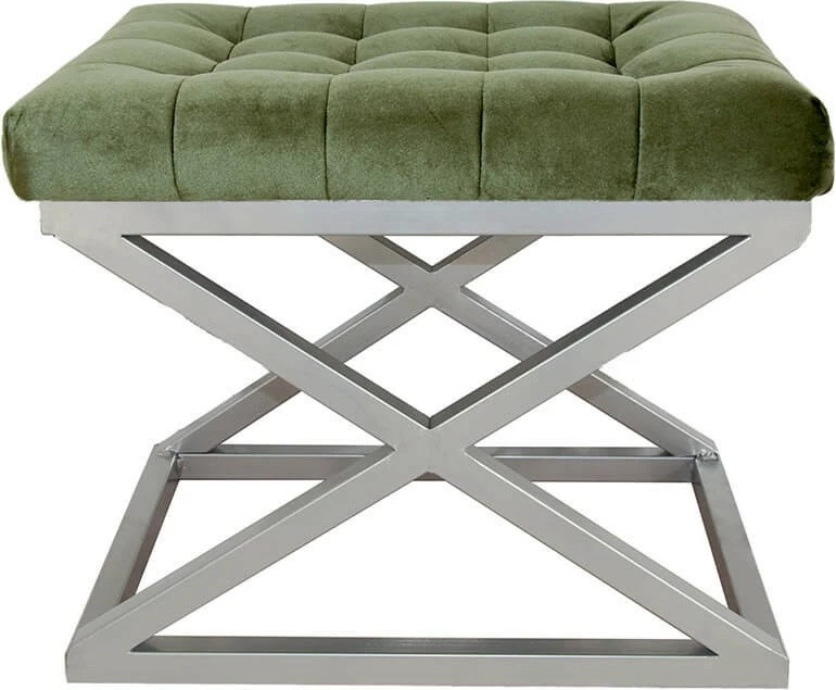 Tabure srebrn, fuchsia v2 Atelier del Sofa
