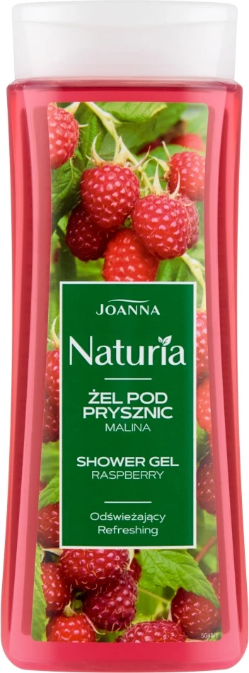 Osvežujoč gel za prhanje z malino Joanna Naturia, 300 ml