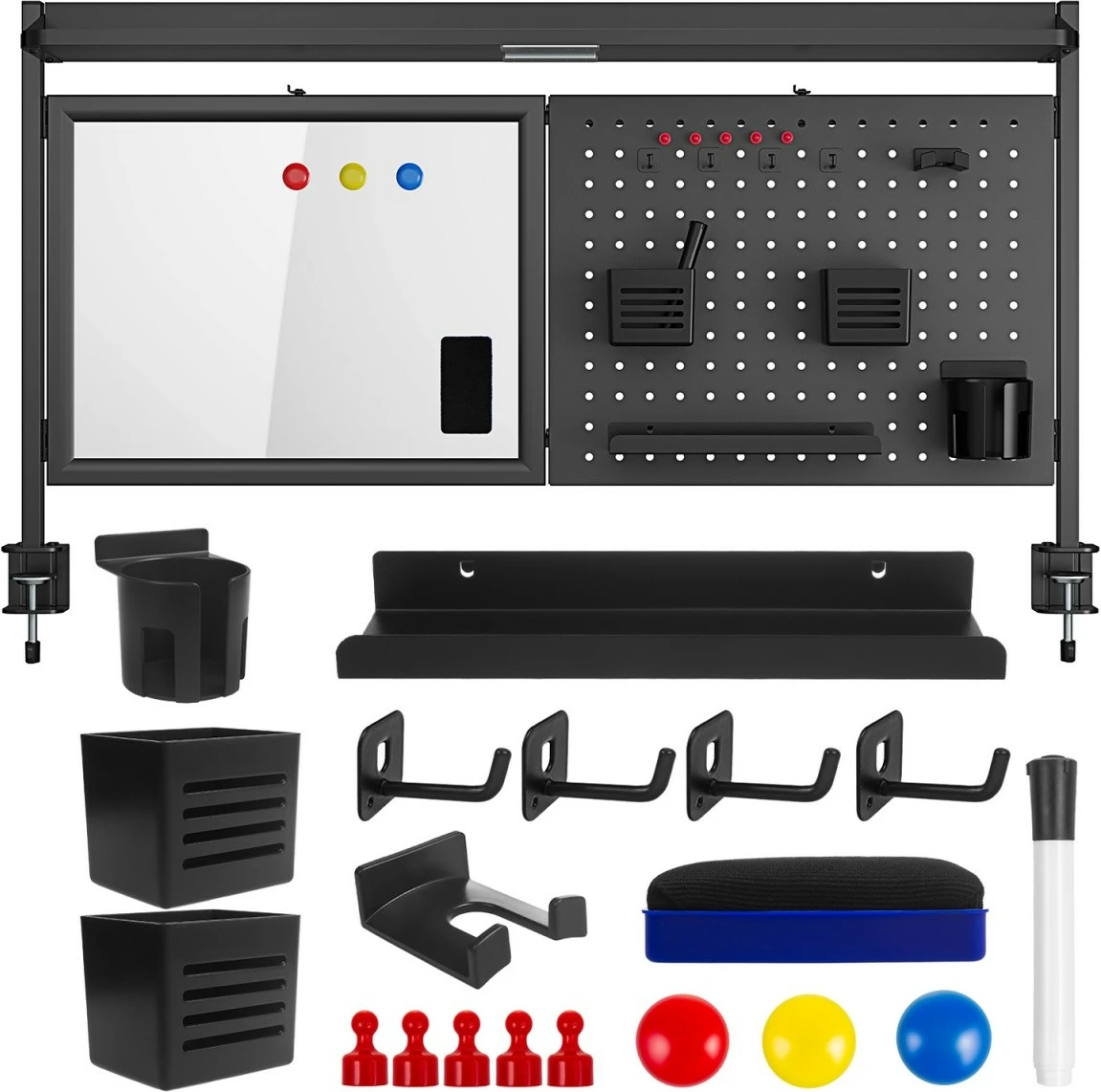 Razdelilec za mizo z dodatki Ergo Office ER-301B, črn