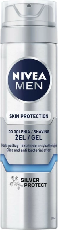 Gel za britje Silver Protect, Nivea, za moške, 200 ml