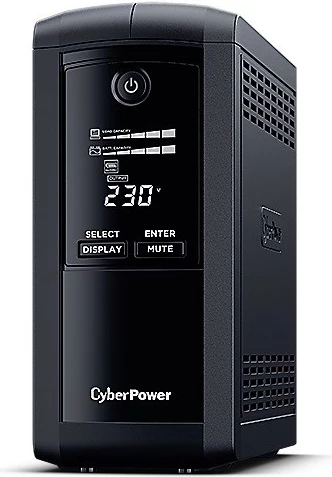 UPS 1000VA/550W z LCD zaslonom, CyberPower VP1000EILCD, črn