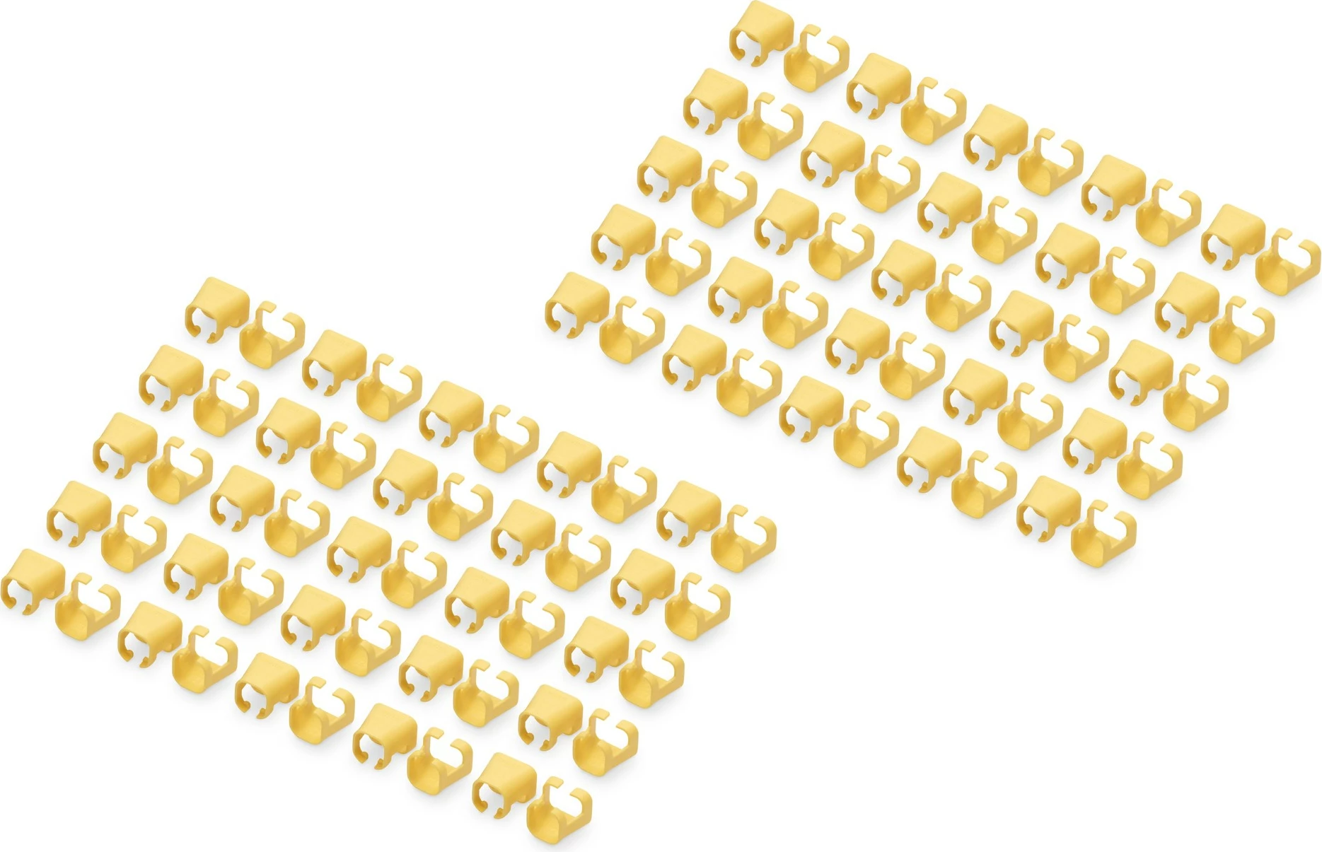 Klipi za kabel RJ45, 100 kosov, PVC, rumena — Digitus