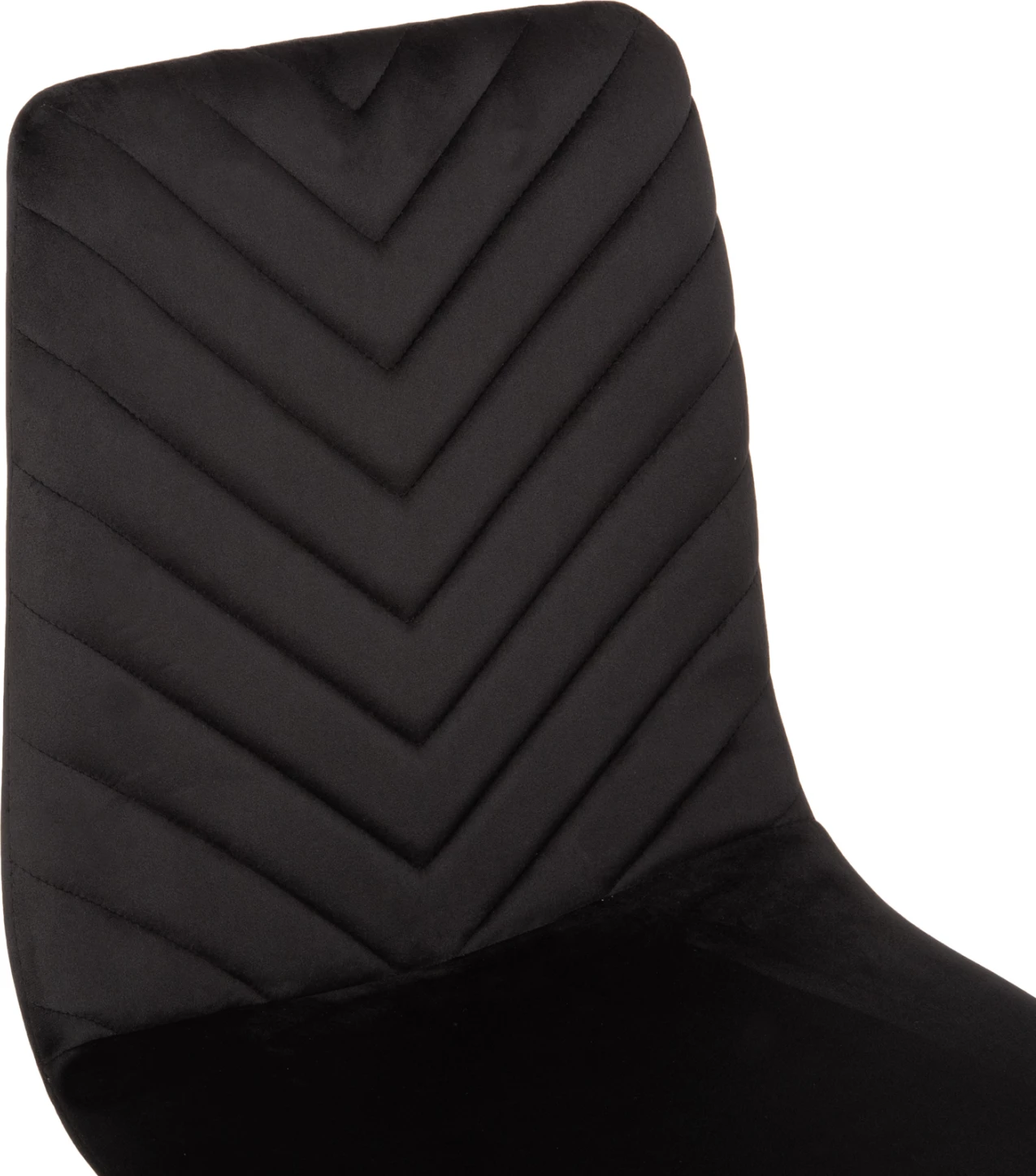 Jedilni stol Latrell FH8587.04 črn žamet in črne kovinske noge 43x54x88Hcm, set 4 kosov