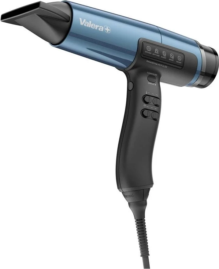 Sušilnik za lase GeniusCare AI Pulse, Valera, 2400 W, ionizacija, LCD zaslon, moder