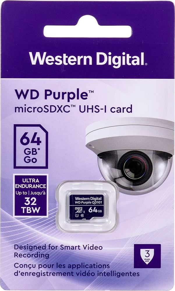 MicroSDXC kartica 64 GB, Class 10, vijolična — Western Digital