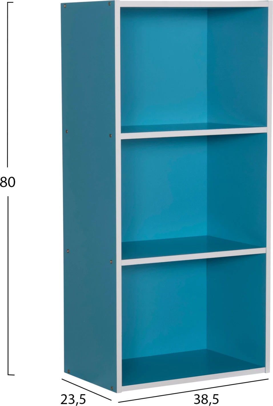 Stenska polica regal Cubicon FH9941.05 melamin v modro-beli barvi 38,5x23,5x80Hcm