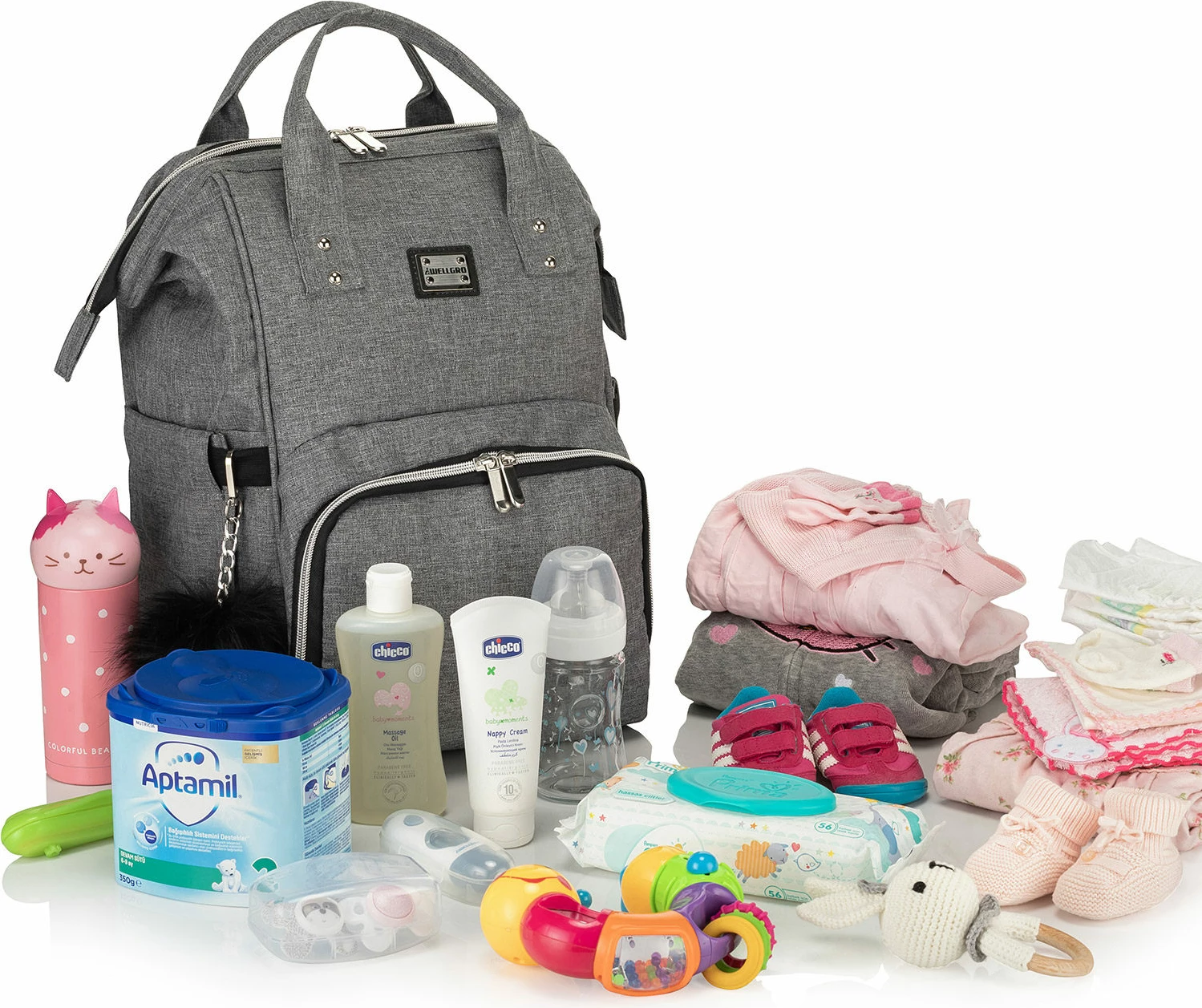 Torba za plenice Evila Originals, Anne Bebek, siva