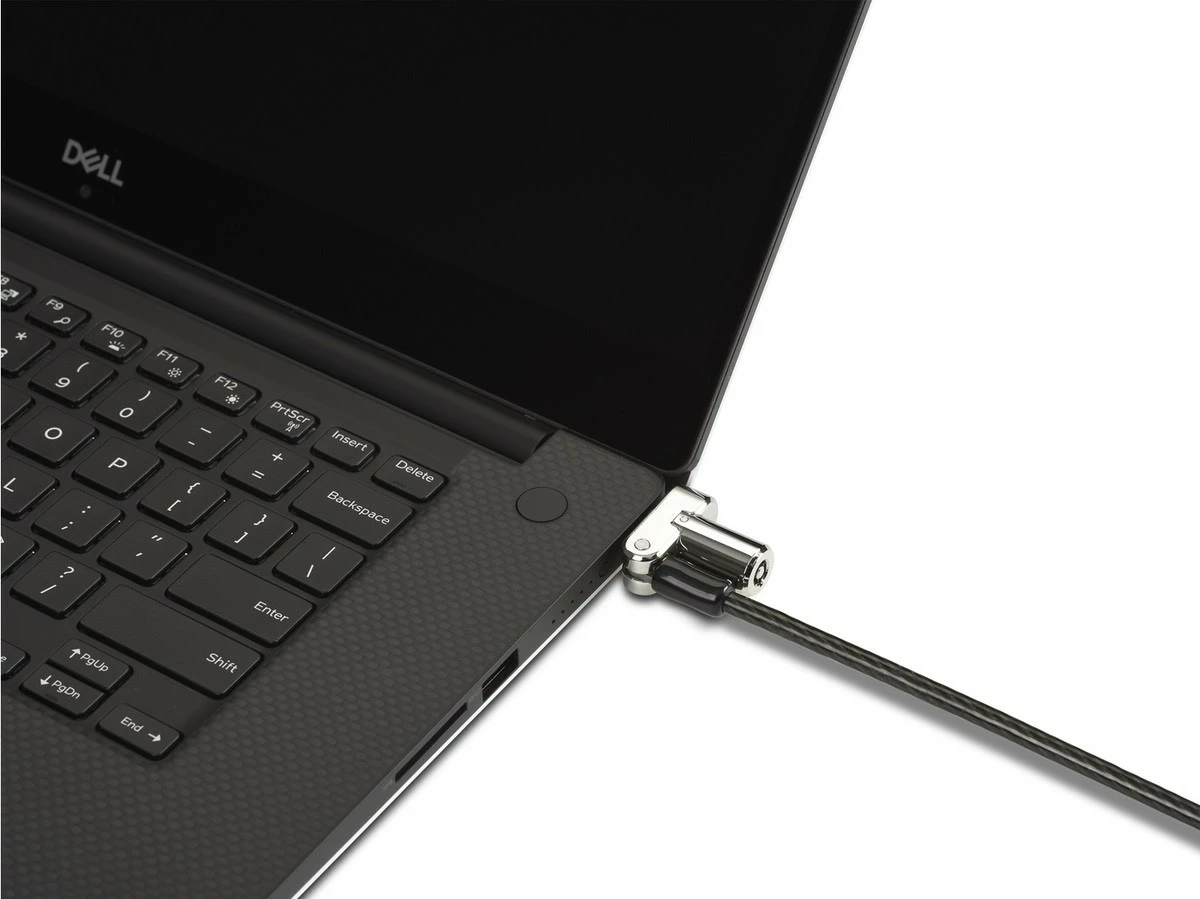 Varnostni kabel Universal 3-v-1 z ključem Kensington, 1,8 m, črn/kovina