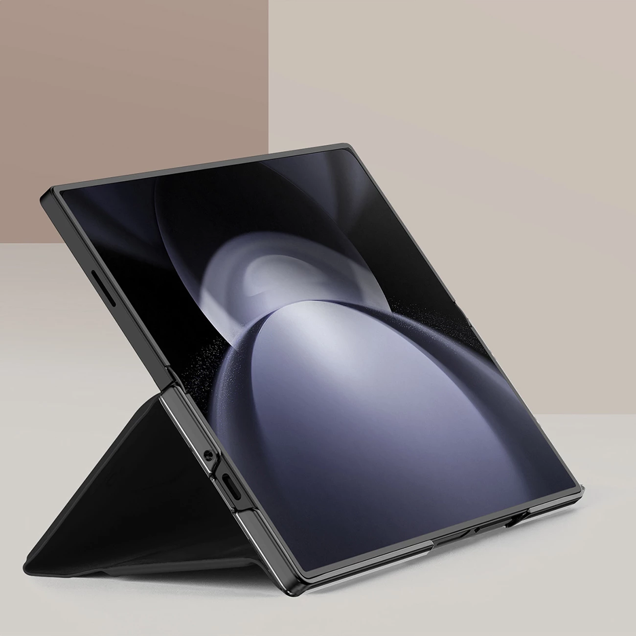 Ovitek za telefon Dux Ducis Brill za Samsung Galaxy Z Fold 6, z magnetnim zapiranjem, žepom za kartico, iz eko usnja, črn