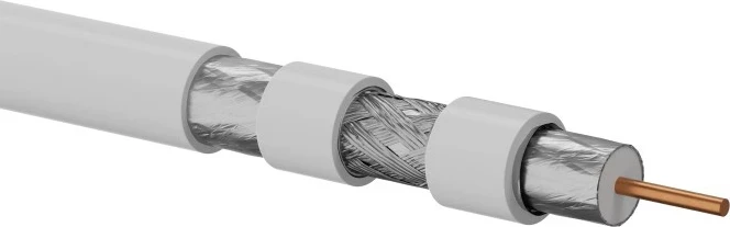 Koaksialni kabel Trishield RG6 A-LAN, 100 m, 75 Ω, bel