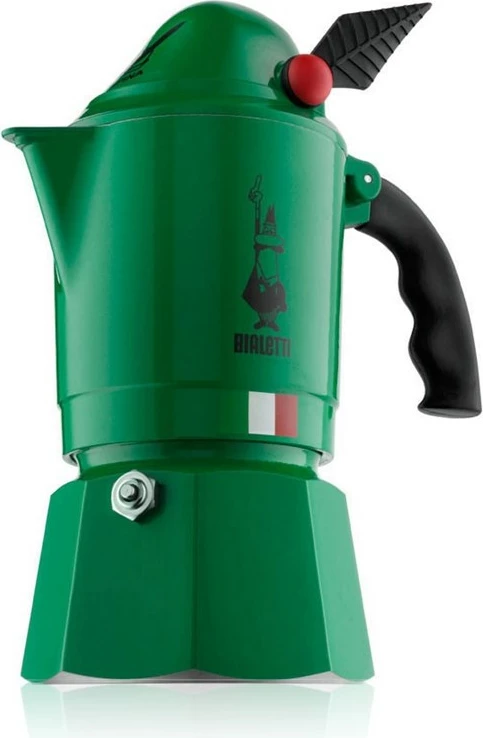 Moka aparat za kavo Moka Break Alpina Bialetti, 3 skodelice, aluminij, zelen