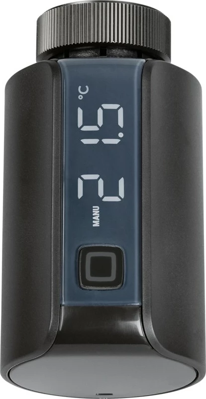 Pameten termostat eQ-3 HmIP-eTRV-E-A, z gumbi, IP20, 0 - 50 °C, 230 m, črn