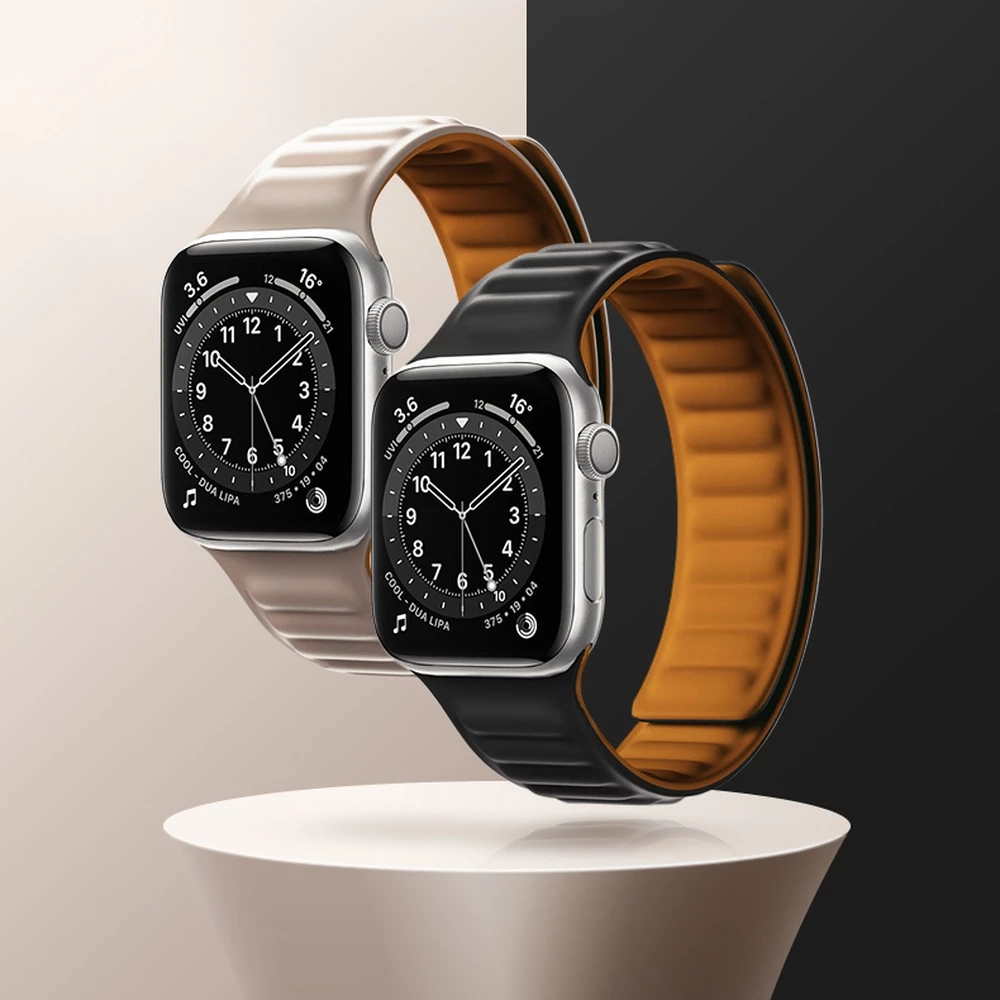 Magnetni pašček za Apple Watch Hurtel, 42/44 mm, rjav