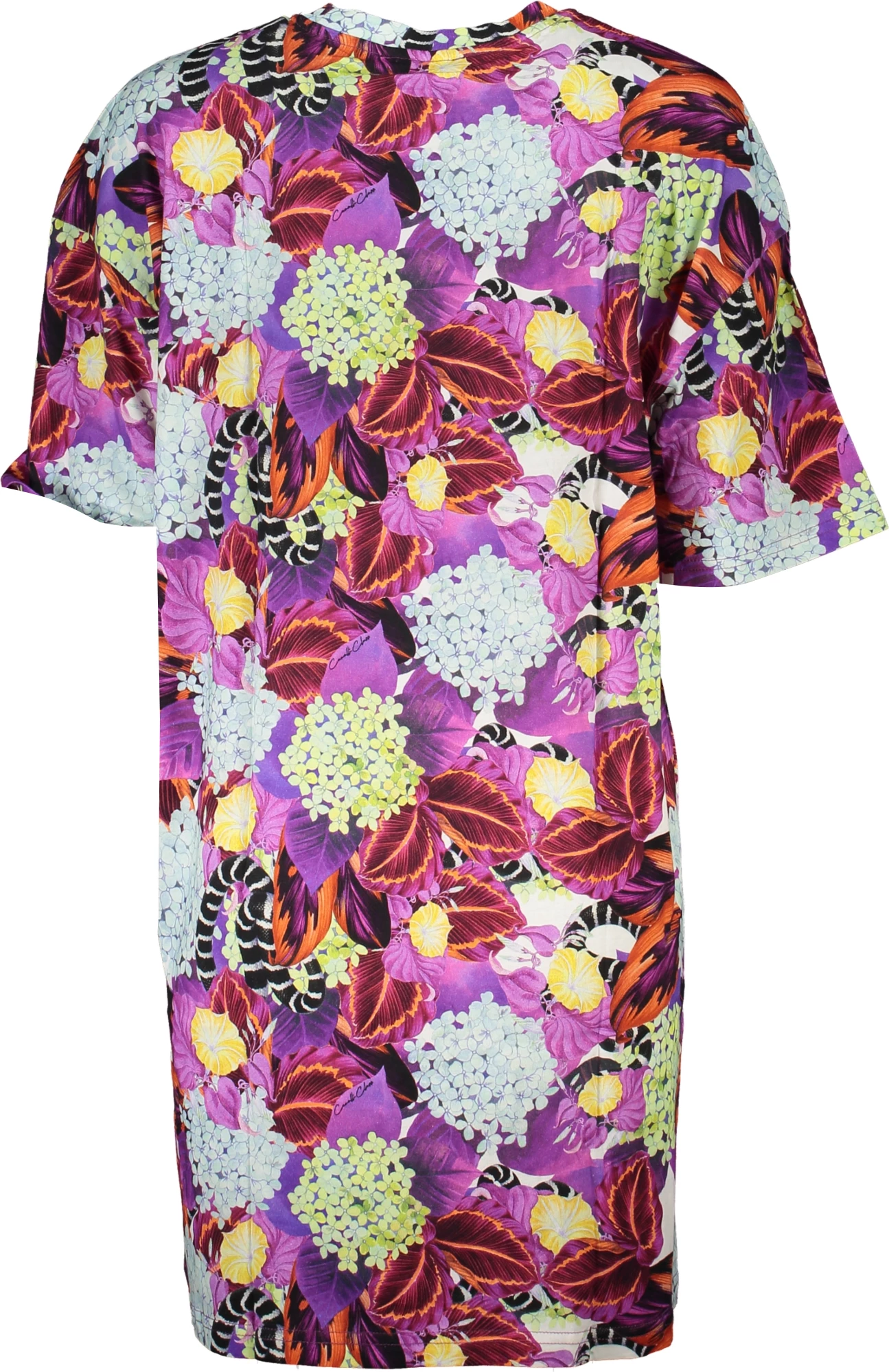 Kratek ženski oblek Cavalli Class, vijoličen