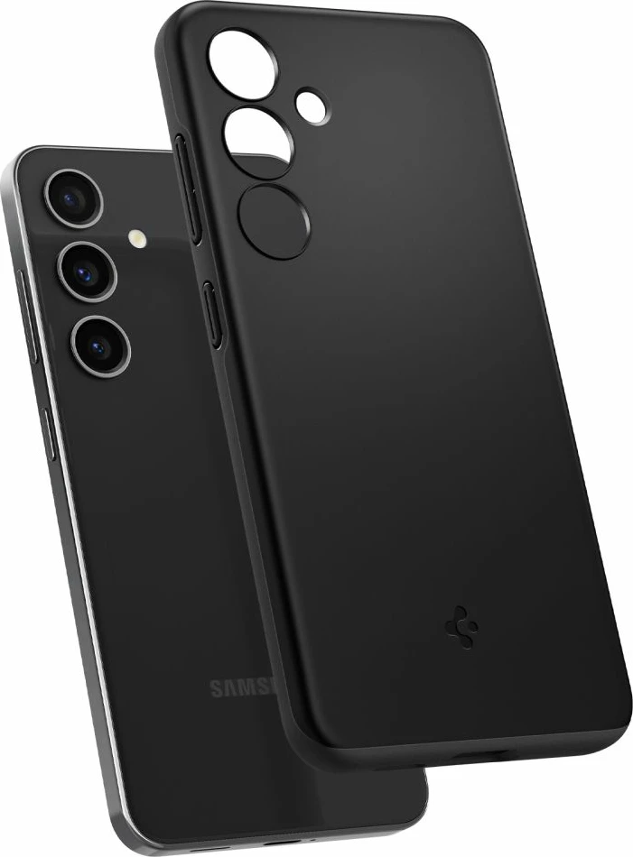 Tanek ovitek za telefon Spigen Thin Fit za Samsung Galaxy S24, črn