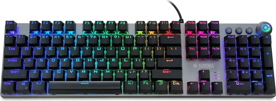 Mehanska/LED osvetljena tastatura iBox Aurora K-4 USB, črna