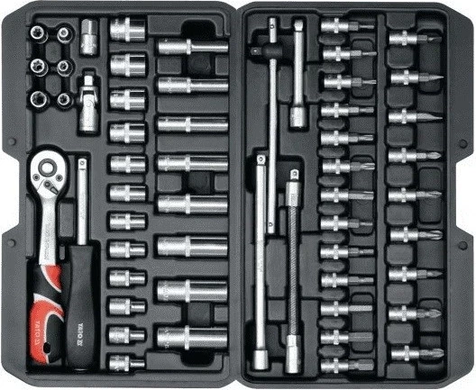 Komplet gonilnih ključev, Yato 56 kos, črn