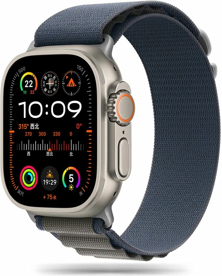 Najlonski pašček za Apple Watch Tech-Protect Nylon Pro Strap, 42/44/45/49 mm, modro-siv