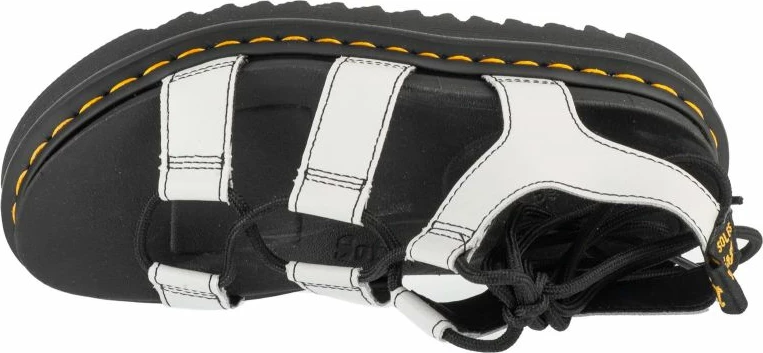 Sandali z visokim podplatom Dr. Martens, beli in črni