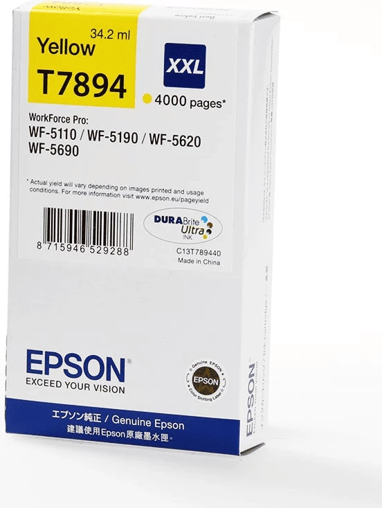 Črnilna kartuša Epson T7894 / C13T789440 XXL 34 ml 4000 strani, rumena