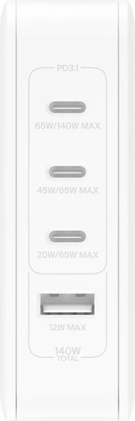 Moč in univerzalnost: polnilec Belkin BoostCharge Pro, notranji, AC, 140 W, bel