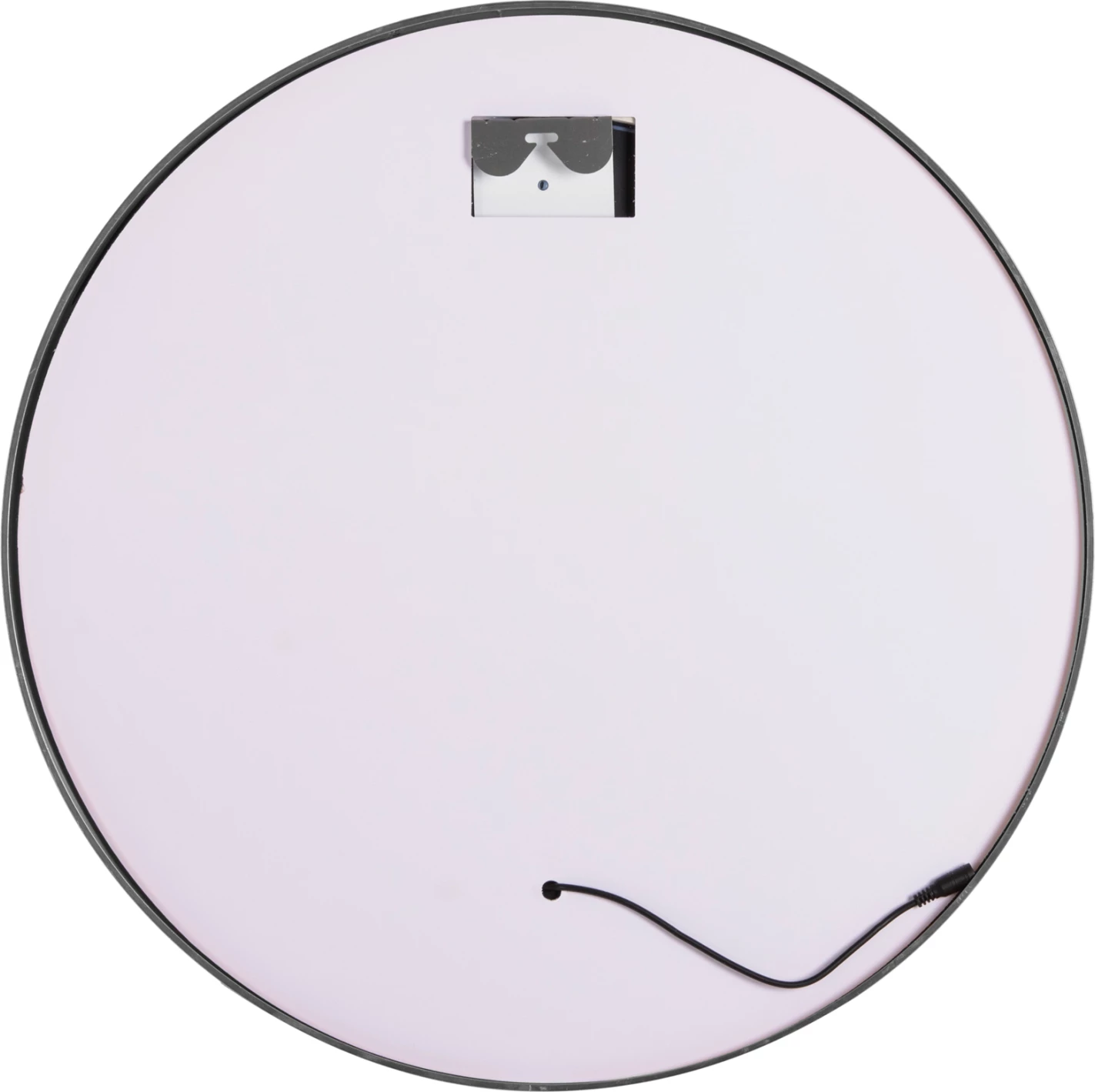 Okroglo stensko ogledalo FH9580.40 aluminijasto v sivi barvi z LED osvetlitvijo Φ60x3cm