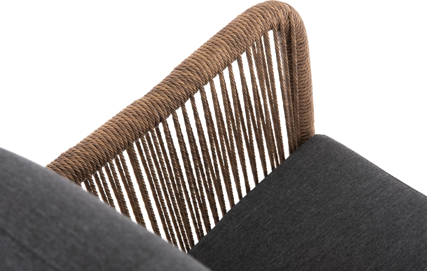 Zunanja dvosedna sedežna garnitura BAFFIN FH6054.01 aluminij bela-PE ratan bež-antracit blazine