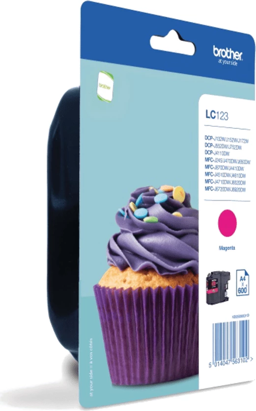 Črnilna kartuša Brother LC-123MBP, standardna, magenta